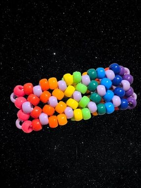 Rainbow X Base Kandi Cuff